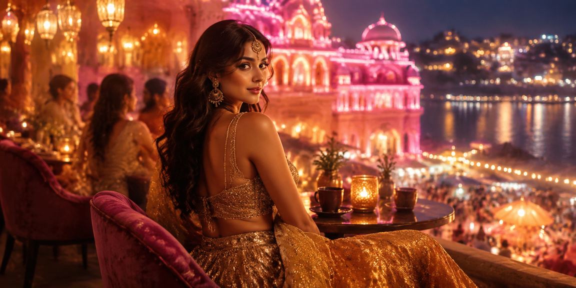 Colorful casino entertainment in Jaipur with traditional attire